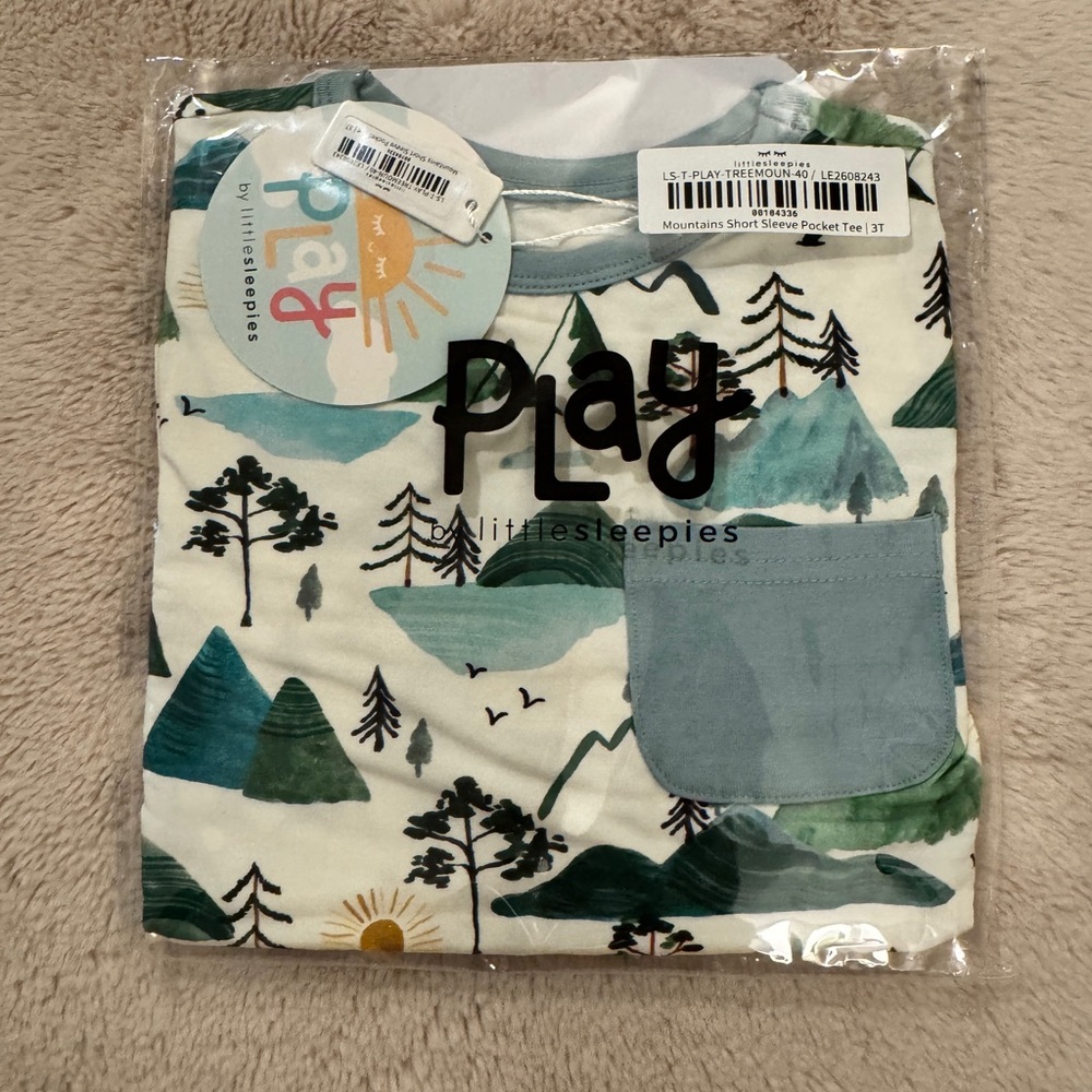 Little Sleepies Mountain Mist Pocket Tee 3T